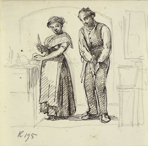 Coqueteo con la Cocinera de Wilhelm Marstrand