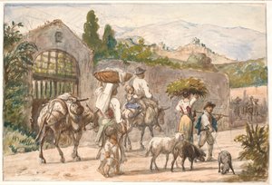 Campesinos camino a Roma de Wilhelm Marstrand