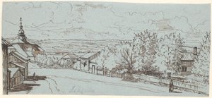 Landevejen til Leksand Kirke, Dalarne de Wilhelm Marstrand