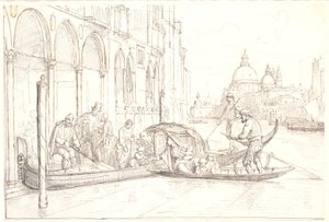Desembarco en el Gran Canal en Venecia