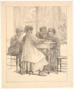 Lectura de lecciones de Wilhelm Marstrand
