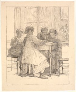 Lectura de lecciones de Wilhelm Marstrand