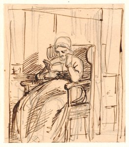 Anciana leyendo de Wilhelm Marstrand