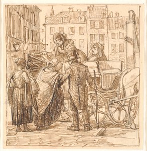Madammerne sube al carruaje en Hanserplads