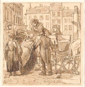 Madammerne sube al carruaje en Hanserplads