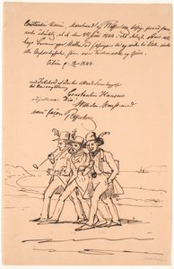 Marstrand, Constantin Hansen y Raffenberg de excursión de Wilhelm Marstrand