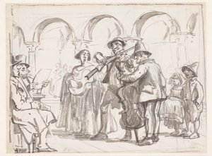 El músico en la Plaza de San Marcos, Venecia