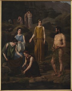 Nausicaa trae ropa al náufrago Odiseo