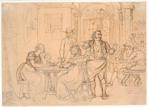 Escena de ostras de Wilhelm Marstrand