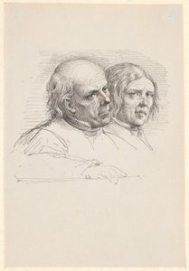 Estudio de retrato de dos campesinos suecos de Wilhelm Marstrand