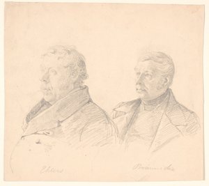 Retratos de dos ciudadanos de Roskilde "Ehlers" y "Brünniche" de Wilhelm Marstrand