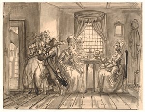 La visita de las consejeras a Geske de Wilhelm Marstrand