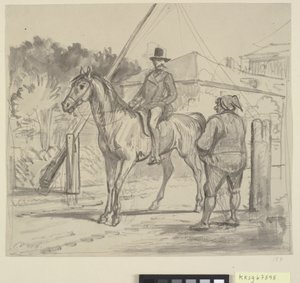 Jinete y guardabarrera de Wilhelm Marstrand