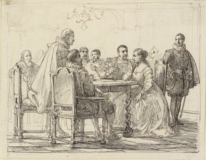 Escena de sociedad, época de Chr. IV de Wilhelm Marstrand