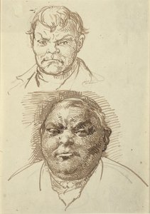 Dos cabezas de hombre de Wilhelm Marstrand