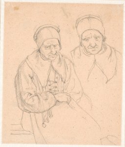 Dos estudios de una anciana sueca de Wilhelm Marstrand
