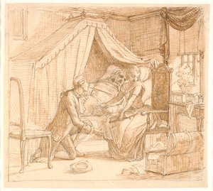 Compromiso junto a una cama de enfermo de Wilhelm Marstrand