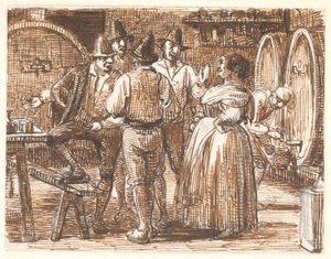 El vino se prueba en la bodega de Wilhelm Marstrand