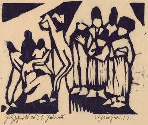 Crucifixión I de Wilhelm Morgner