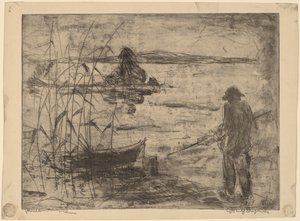 Pescando en el río Havel de Wilhelm Oesterle