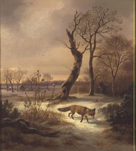 Zorro en una Escena Invernal de Wilhelm Reinhardt