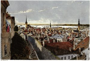 Vista de Reval, ca 1855 de Wilhelm Siegfried Stavenhagen