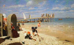 Un Día Soleado en la Playa, 1900 de Wilhelm Simmler