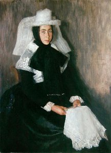 Chica de Langgoens con ropa religiosa de Wilhelm Thielmann