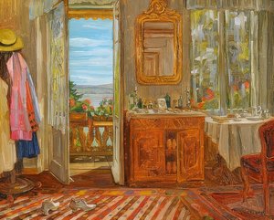 Interior en el lago Starnberg. 1912 de Wilhelm Trübner