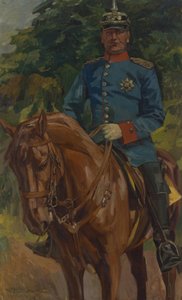 retrato ecuestre de Wilhelm Trübner