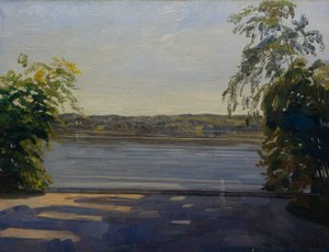 Lago de Starnberger de Wilhelm Trübner