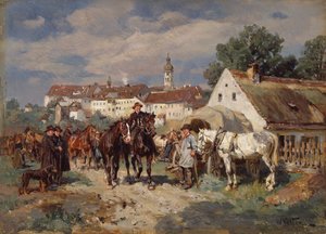 La Feria del Caballo (óleo sobre lienzo) de Wilhelm Velten