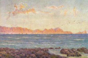 La parte sur de False Bay, con el cabo Hangclip (litografía en color)