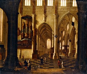 Interior de iglesia de Wilhelm van Ehrenberg
