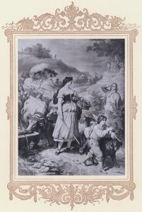 Dorothea y los Emigrantes, Hermann y Dorothea de Wilhelm von (after) Kaulbach