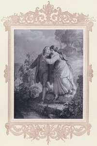 Hermann y Dorothea (litografía) de Wilhelm von (after) Kaulbach