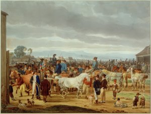 Mercado de caballos de Wilhelm von Kobell
