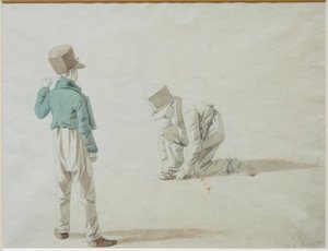 Estudio de niño con gorra de Wilhelm von Kobell