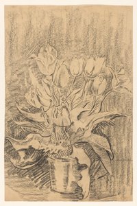 Jarrón con tulipanes de Wilhelmus Johannes Steenhoff