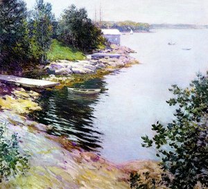 La pequeña casa blanca, 1919 de Willard Leroy Metcalf