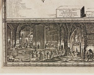 Las salinas de Wieliczka, cerca de Cracovia, producían aproximadamente un tercio de los ingresos de los reyes polacos ... (grabado)
