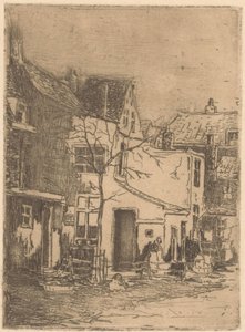 Casas en Rijswijk de Willem Adrianus Grondhout (signed by artist)
