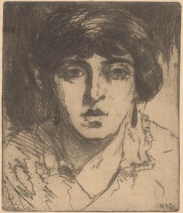 Retrato de una mujer desconocida de Willem Adrianus Grondhout (signed by artist)