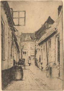 Calle en Voorburg (título original del objeto) de Willem Adrianus Grondhout (signed by artist)