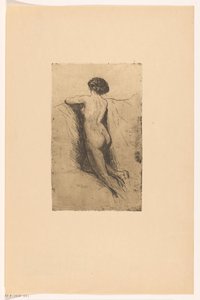 Cuerpo trasero de una mujer desnuda de Willem Adrianus Grondhout