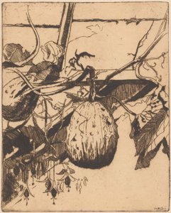 Calabazas y fucsias de Willem Adrianus Grondhout