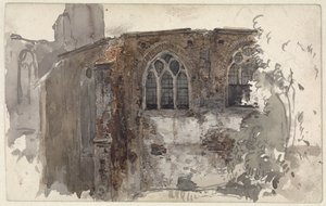 Ruina de una iglesia de Willem Anthonie van Deventer