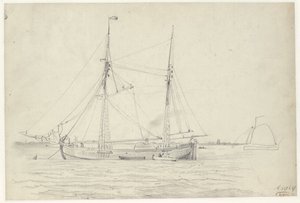 Barco en el agua de Willem Anthonie van Deventer