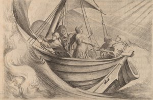 César cruzando mares tormentosos de Willem Basse