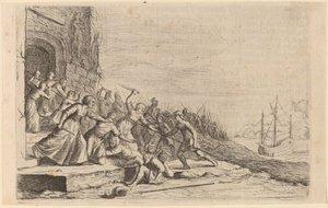 Los seguidores de Solón defendiendo el templo de Venus